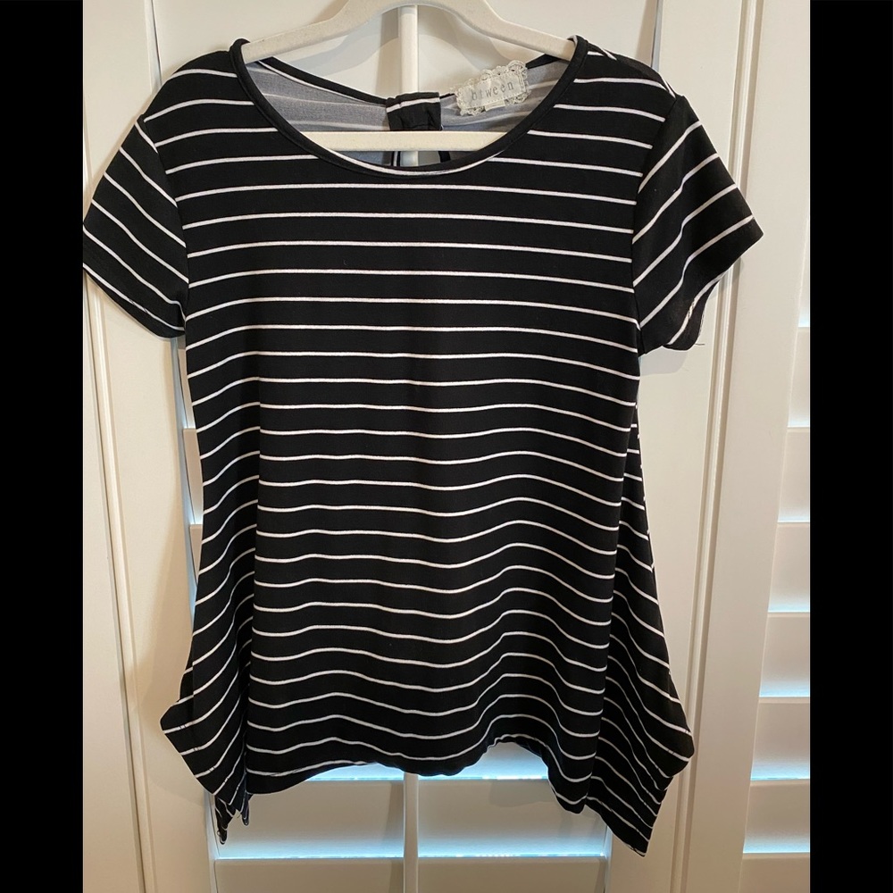 Striped black & white blouse
